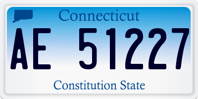 CT license plate AE51227
