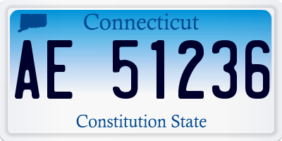 CT license plate AE51236