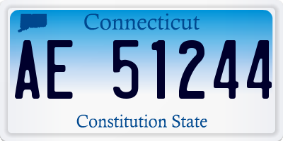 CT license plate AE51244
