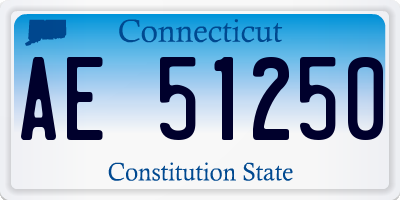 CT license plate AE51250