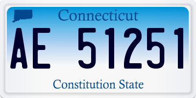 CT license plate AE51251
