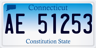 CT license plate AE51253