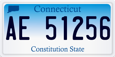 CT license plate AE51256