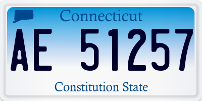 CT license plate AE51257
