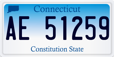 CT license plate AE51259