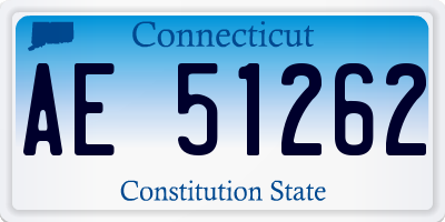 CT license plate AE51262