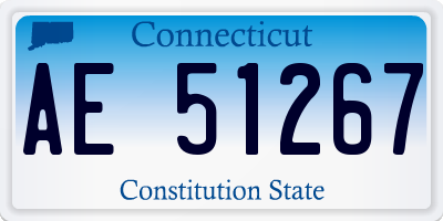 CT license plate AE51267