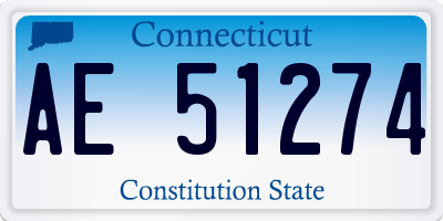 CT license plate AE51274