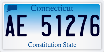 CT license plate AE51276
