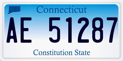 CT license plate AE51287