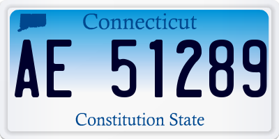 CT license plate AE51289