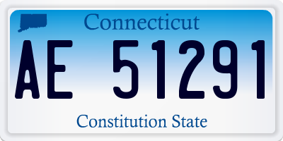 CT license plate AE51291