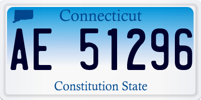 CT license plate AE51296