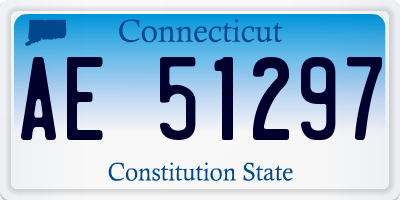 CT license plate AE51297