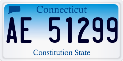 CT license plate AE51299