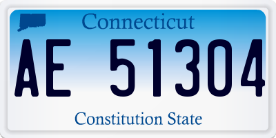 CT license plate AE51304