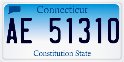 CT license plate AE51310