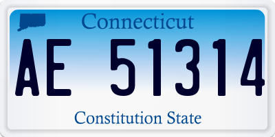CT license plate AE51314