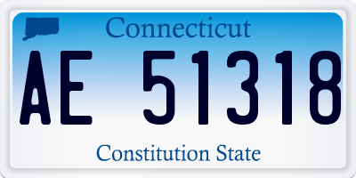 CT license plate AE51318