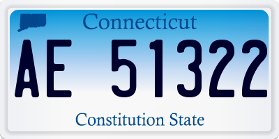 CT license plate AE51322