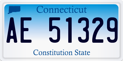 CT license plate AE51329