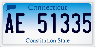 CT license plate AE51335