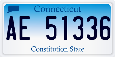 CT license plate AE51336