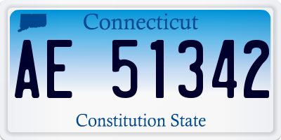 CT license plate AE51342