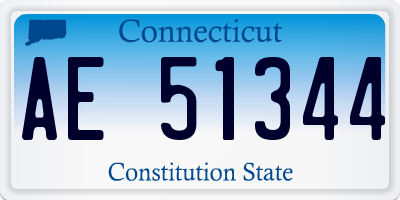CT license plate AE51344