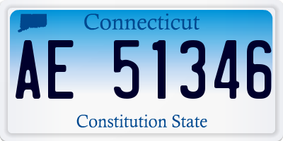 CT license plate AE51346