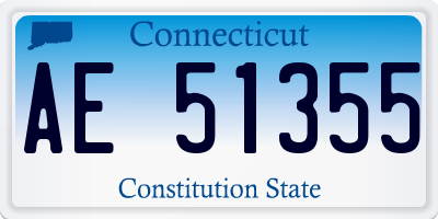 CT license plate AE51355