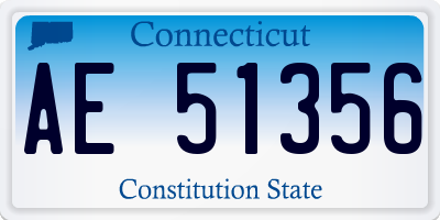 CT license plate AE51356