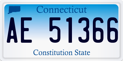 CT license plate AE51366