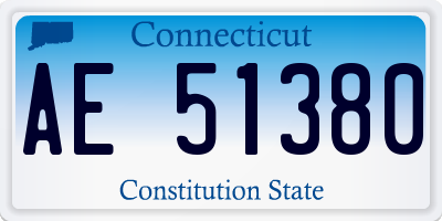 CT license plate AE51380