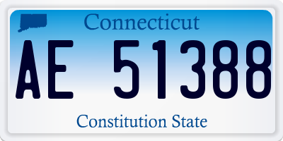 CT license plate AE51388
