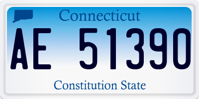 CT license plate AE51390