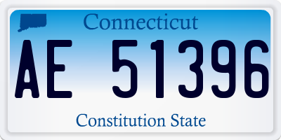 CT license plate AE51396