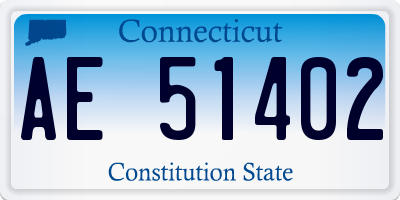 CT license plate AE51402