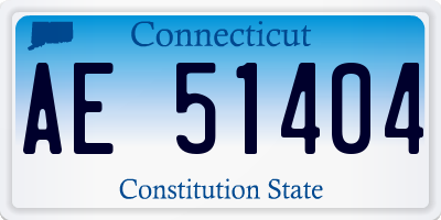 CT license plate AE51404