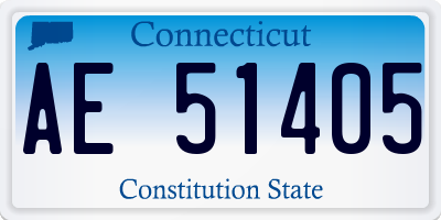 CT license plate AE51405