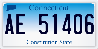 CT license plate AE51406