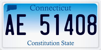 CT license plate AE51408