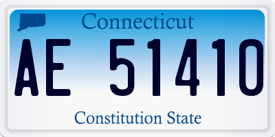 CT license plate AE51410