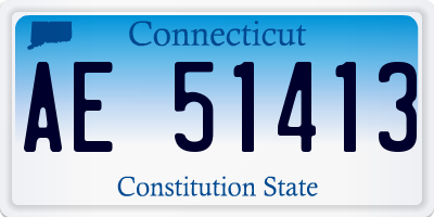 CT license plate AE51413