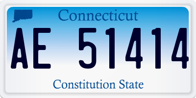 CT license plate AE51414