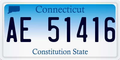 CT license plate AE51416