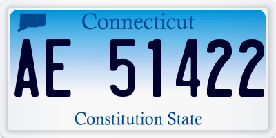 CT license plate AE51422