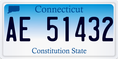 CT license plate AE51432