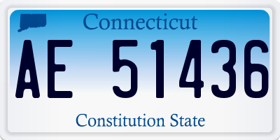 CT license plate AE51436
