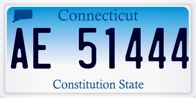 CT license plate AE51444